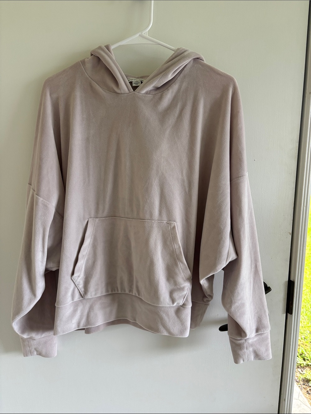 American Eagle Oversized Hooded Sweatshirt velour loungewear comfy cozy